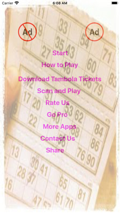 Emulate iPhone app Tambola Number Caller App using MyAndroid