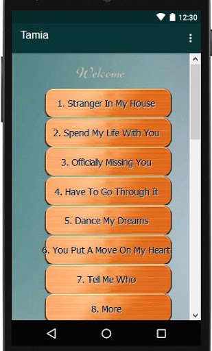 Run android online APK Tamia Lyrics Music from MyAndroid or emulate Tamia Lyrics Music using MyAndroid