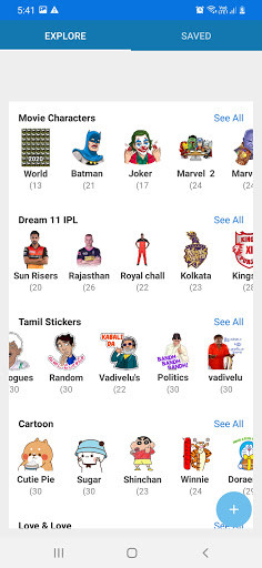 Run android online APK Tamil Stickers 2021 WA stickers App from MyAndroid or emulate Tamil Stickers 2021 WA stickers App using MyAndroid