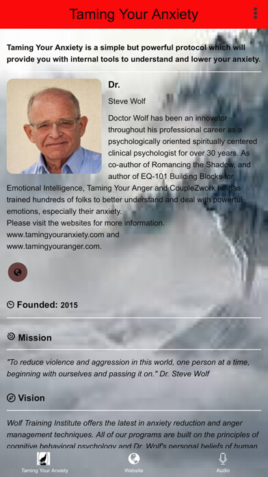 Emulate iPhone app Taming Your Anxiety using MyAndroid