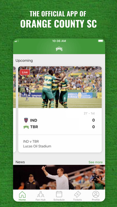 Emulate iPhone app Tampa Bay Rowdies using MyAndroid