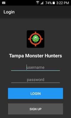 Emulate Android APK Tampa Monster Hunters