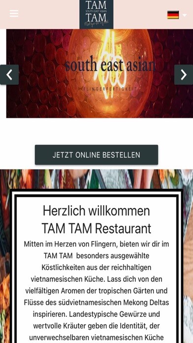 Emulate iPhone app Tam Tam Restaurant using MyAndroid