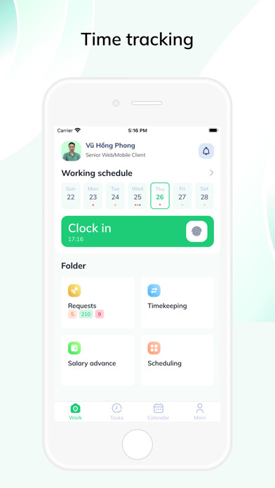 Emulate iPhone app Tanca - Chấm công, xếp ca using MyAndroid