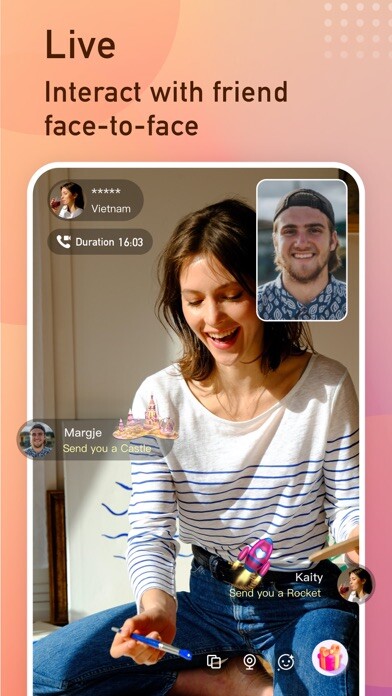 Emulate iPhone app Tandoo - Live video chat&Meet using MyAndroid