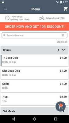 Emulate Android APK Tandoori Empire Leicester