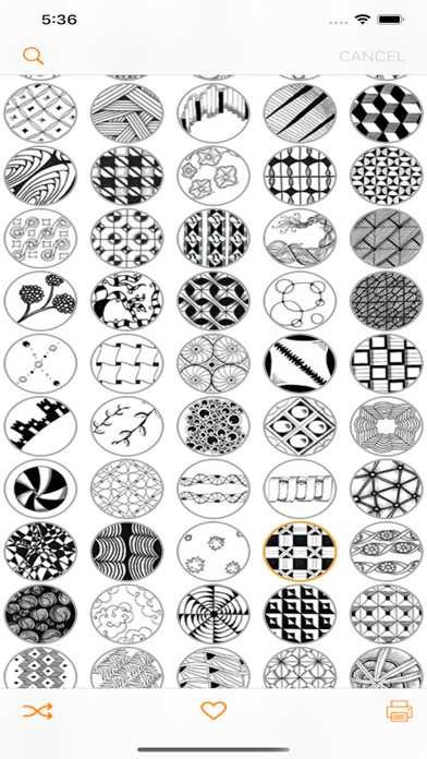 Emulate iPhone app Tangle Patterns Mega Pack using MyAndroid