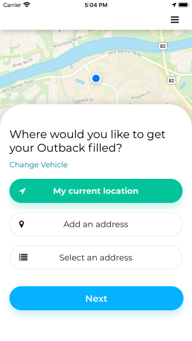 Emulate iPhone app Tankr — Gas Delivery using MyAndroid