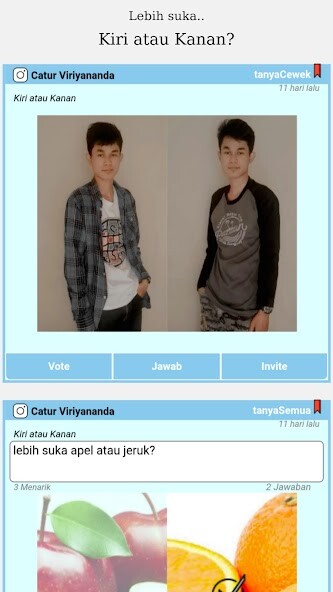 Run android online APK TanyaCwk - Tanya Jawab antara Cewek Cowok from MyAndroid or emulate TanyaCwk - Tanya Jawab antara Cewek Cowok using MyAndroid Run android online APK TanyaCwk - Tanya Jawab antara Cewek Cowok from MyAndroid or emulate TanyaCwk - Tanya Jawab antara Cewek Cowok using MyAndroid