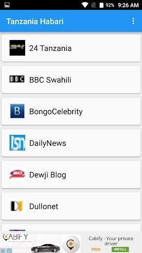 Run android online APK Tanzania News from MyAndroid or emulate Tanzania News using MyAndroid