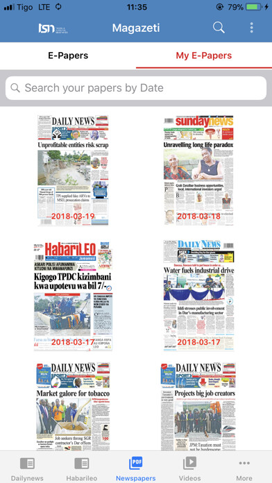 Emulate iPhone app Tanzania Standard Newspapers using MyAndroid Emulate iPhone app Tanzania Standard Newspapers using MyAndroid