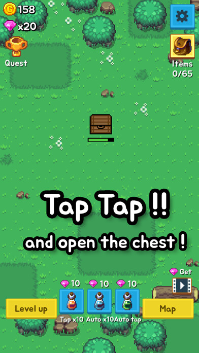 Emulate iPhone app Tap Chest - clicker idle game using MyAndroid