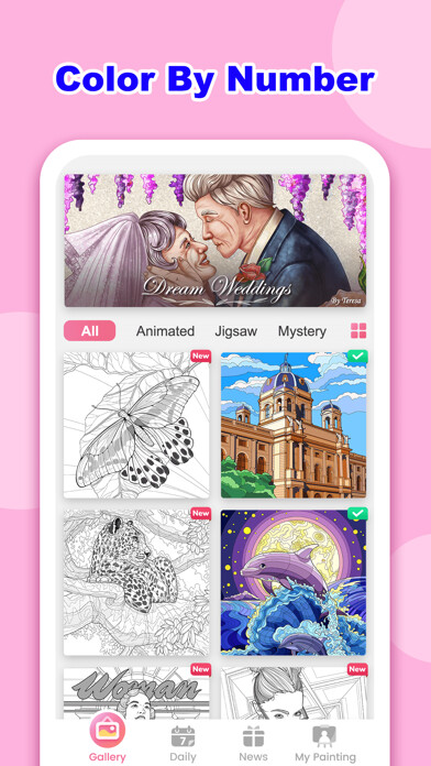 Emulate iPhone app Tap Color Pro: Color By Number using MyAndroid