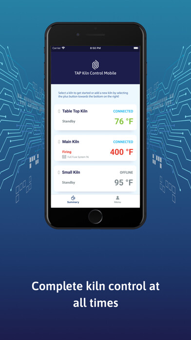 Emulate iPhone app TAP Kiln Control Mobile using MyAndroid Emulate iPhone app TAP Kiln Control Mobile using MyAndroid