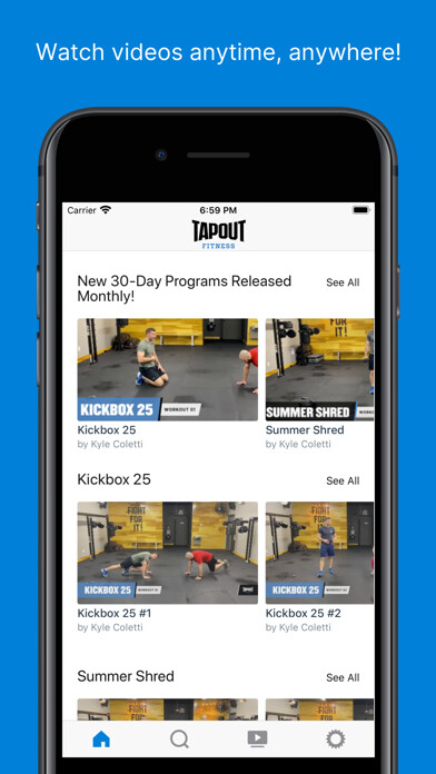 Emulate iPhone app Tapout Fitness TV using MyAndroid Emulate iPhone app Tapout Fitness TV using MyAndroid