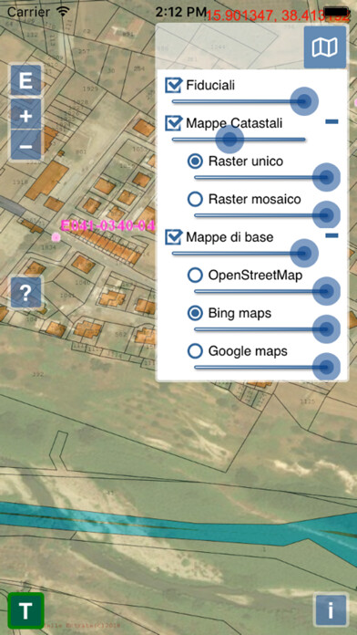 Emulate iPhone app TapP Mappe Catastali using MyAndroid