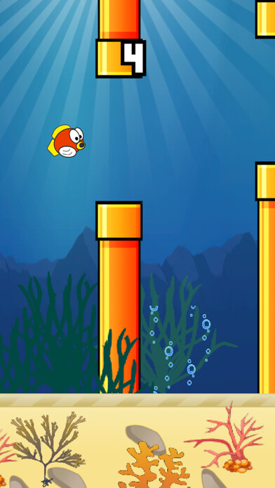 Emulate iPhone app Tappy Fish - A Tappy Friend using MyAndroid