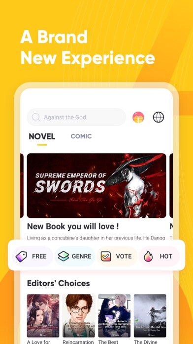 Emulate iPhone app TapRead - Fictions & Original using MyAndroid