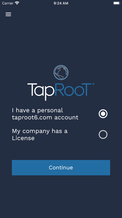 Emulate iPhone app TapRooT® App using MyAndroid