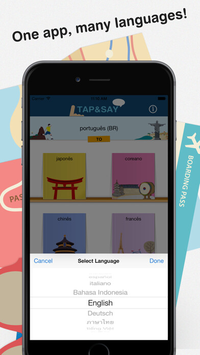 Emulate iPhone app Tap & Say - Travel Phrasebook using MyAndroid Emulate iPhone app Tap & Say - Travel Phrasebook using MyAndroid