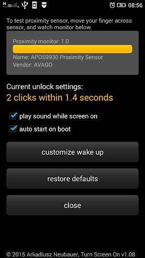 Emulate Android APK Tap Screen Wake Up