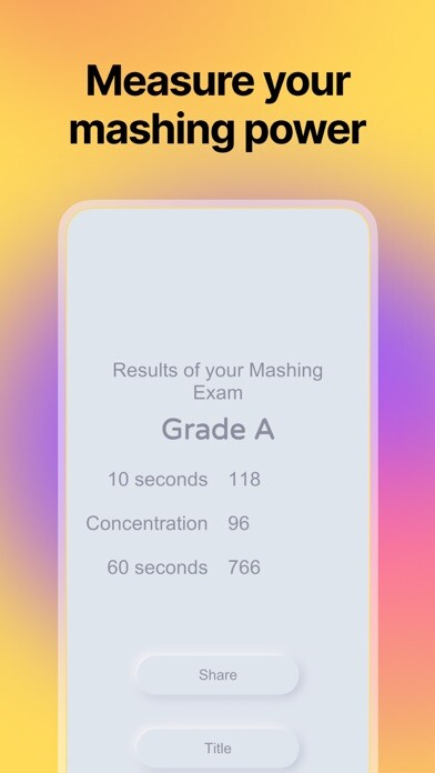 Emulate iPhone app Tap Speed Test Game using MyAndroid