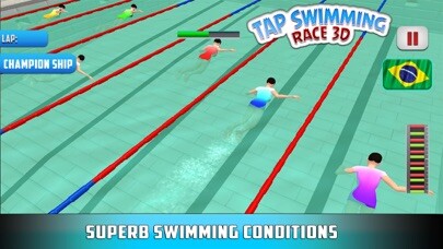Emulate iPhone app Tap Swimming Race using MyAndroid