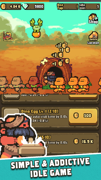 Emulate iPhone app Tap Tap Smith: Prehistoric using MyAndroid
