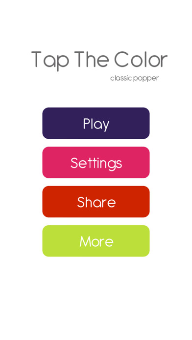 Emulate iPhone app Tap The Color : Classic Popper using MyAndroid