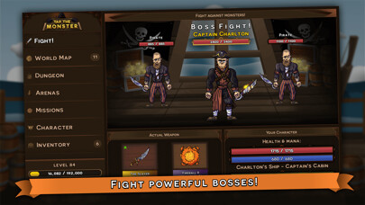 Emulate iPhone app Tap the Monster - RPG clicker using MyAndroid