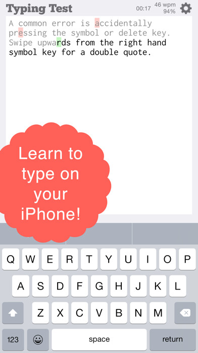 Emulate iPhone app TapTyping - typing trainer suite using MyAndroid Emulate iPhone app TapTyping - typing trainer suite using MyAndroid