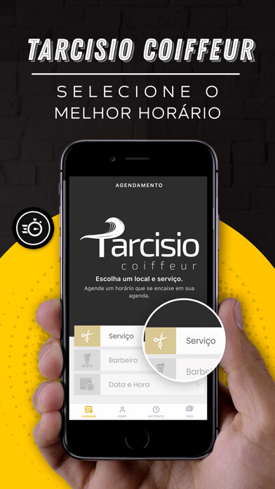 Emulate iPhone app Tarcisio Coiffeur Barbearia using MyAndroid