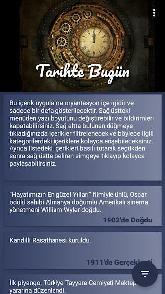 Run android online APK Tarihte Bugün from MyAndroid or emulate Tarihte Bugün using MyAndroid