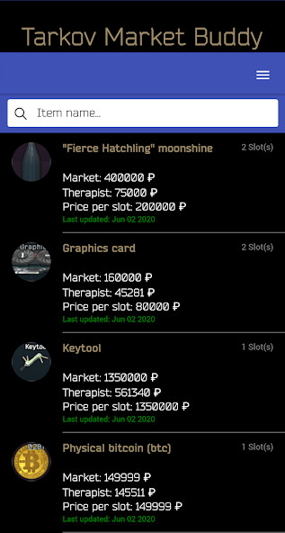 Run android online APK Tarkov Market Buddy from MyAndroid or emulate Tarkov Market Buddy using MyAndroid