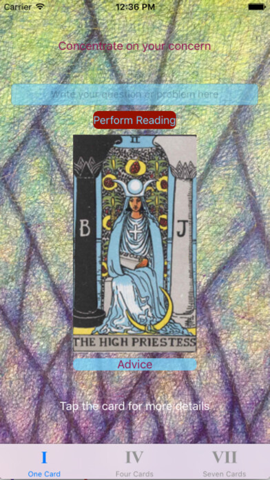 Emulate iPhone app Tarot Card Reader using MyAndroid Emulate iPhone app Tarot Card Reader using MyAndroid