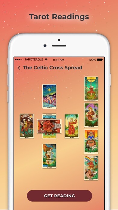 Emulate iPhone app Tarot Eagle using MyAndroid