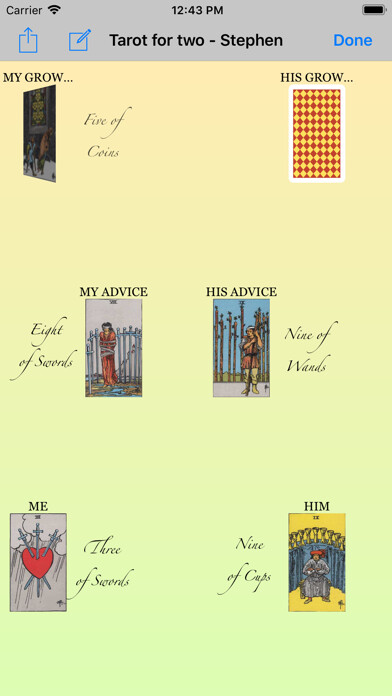 Emulate iPhone app Tarot Lite using MyAndroid