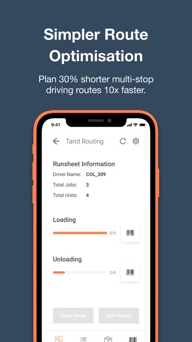 Emulate iPhone app Tarot Routing Driver Runsheet using MyAndroid Emulate iPhone app Tarot Routing Driver Runsheet using MyAndroid
