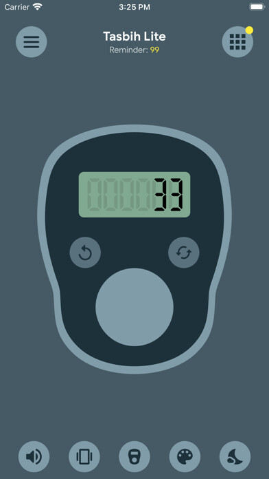 Emulate iPhone app Tasbih Counter Lite: Dhikr App using MyAndroid