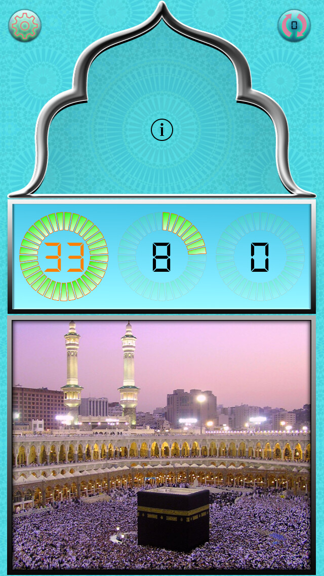 Emulate iPhone app Tasbih Free using MyAndroid