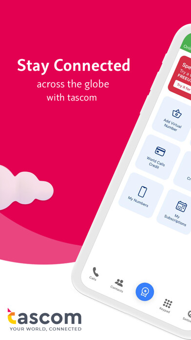 Emulate iPhone app TASCOM eSIM: Virtual Numbers using MyAndroid