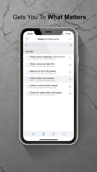Emulate iPhone app TaskAngel To-Do List using MyAndroid