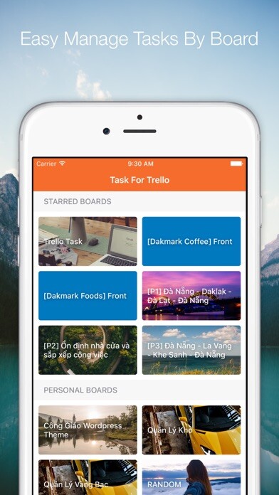 Emulate iPhone app Task For Trello using MyAndroid
