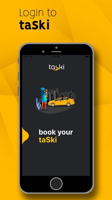Emulate iPhone app taSki - Taxi, Delivery India using MyAndroid