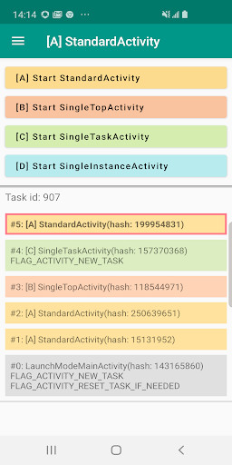 Run android online APK Tasks and Back Stack - Simplest sample from MyAndroid or emulate Tasks and Back Stack - Simplest sample using MyAndroid