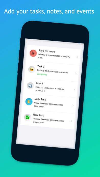 Emulate iPhone app Tasks & Events using MyAndroid