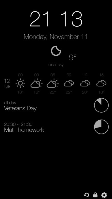 Emulate iPhone app Tasky Clock using MyAndroid