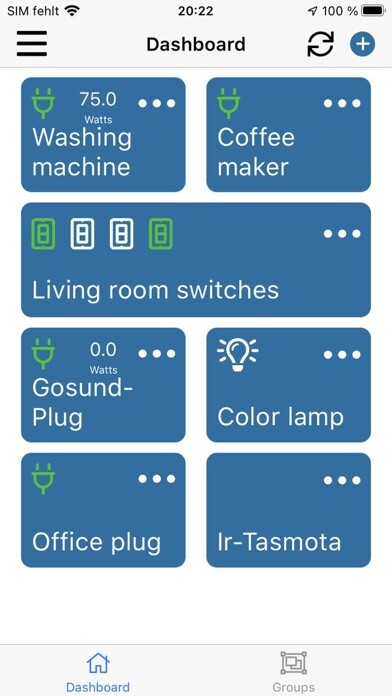Emulate iPhone app Tasmotrol using MyAndroid