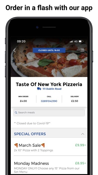 Emulate iPhone app Taste Of New York Pizzeria using MyAndroid Emulate iPhone app Taste Of New York Pizzeria using MyAndroid