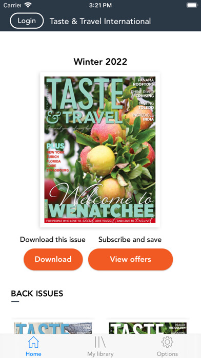 Emulate iPhone app Taste & Travel International using MyAndroid